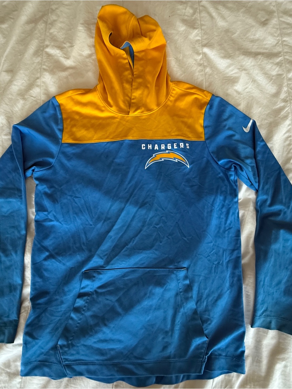 NFL Chargers Blue and Gold Zip-Up Hoodie